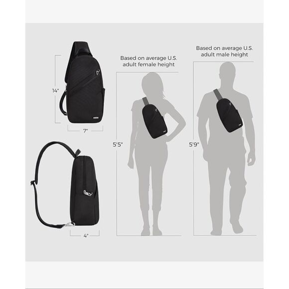 Travelon Anti-Theft Sling Bag Black Like New main image 4
